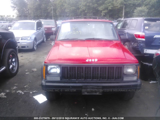 1J4FJ68S7TL173219 - 1996 JEEP CHEROKEE SPORT/CLASSIC წითელი ფოტო 6