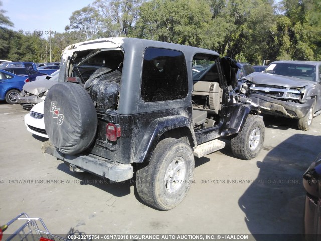 1J4FA59S73P356783 - 2003 JEEP WRANGLER / TJ SAHARA BLACK photo 4