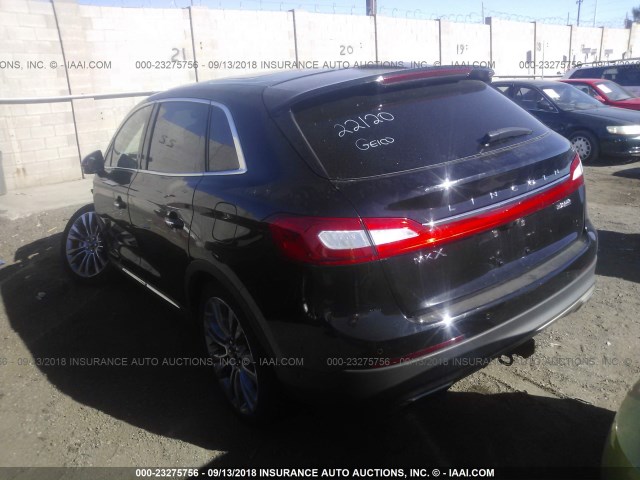 2LMPJ8LP1GBL22528 - 2016 LINCOLN MKX RESERVE BLACK photo 3