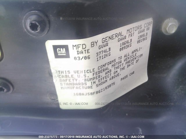 1G8AJ58F86Z193875 - 2006 SATURN ION LEVEL 2 白色 照片 9