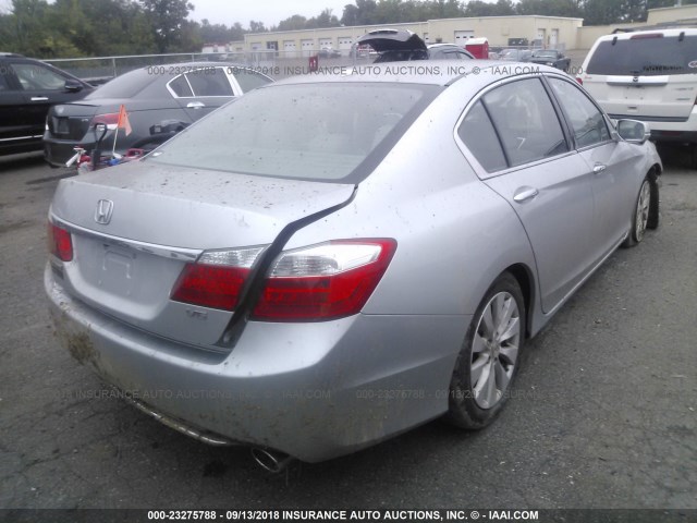 1HGCR3F88DA009466 - 2013 HONDA ACCORD EXL SILVER photo 4