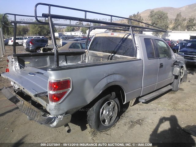 1FTEX1CM4CKD06004 - 2012 FORD F150 SUPER CAB SILVER photo 4