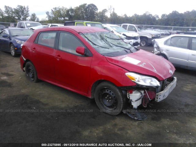 2T1KU4EEXBC574820 - 2011 TOYOTA COROLLA MATRIX  RED photo 1