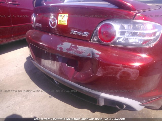 JM1FE173760204451 - 2006 MAZDA RX8 BURGUNDY photo 6