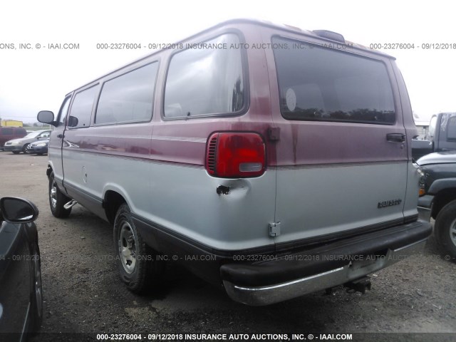 2B5WB35Z4WK133602 - 1998 DODGE RAM WAGON B3500 BURGUNDY photo 3