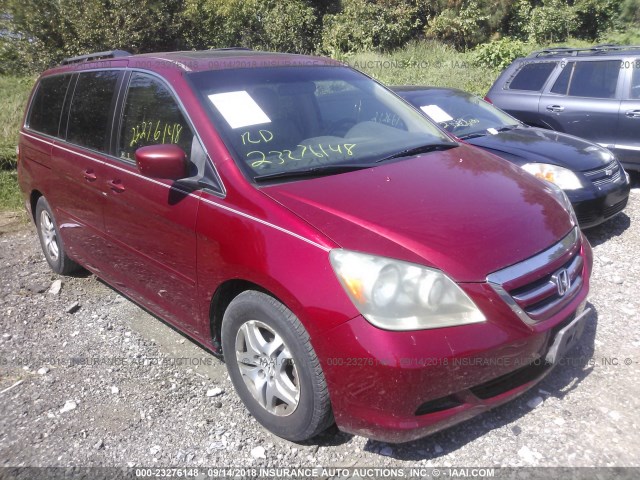 5FNRL38725B005937 - 2005 HONDA ODYSSEY EXL MAROON photo 1