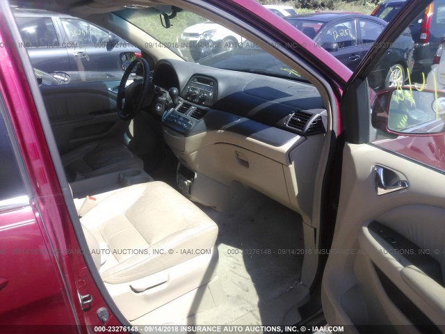 5FNRL38725B005937 - 2005 HONDA ODYSSEY EXL MAROON photo 5