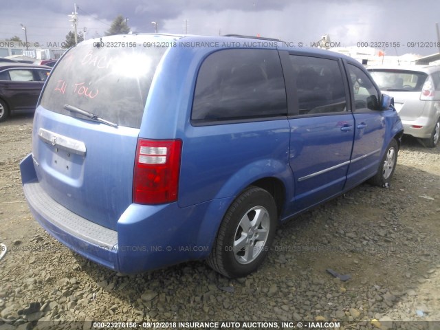 2D8HN54P78R766223 - 2008 DODGE GRAND CARAVAN SXT BLUE photo 4