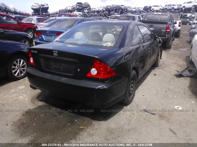 1HGEM22185L004672 - 2005 HONDA CIVIC DX VP BLACK photo 4