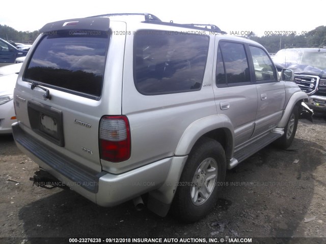 JT3GN87RXX0101127 - 1999 TOYOTA 4RUNNER LIMITED SILVER photo 4