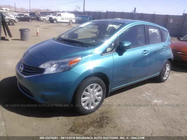 3N1CE2CP0FL439071 - 2015 NISSAN VERSA NOTE S/S PLUS/SV/SL/SR BLUE photo 2