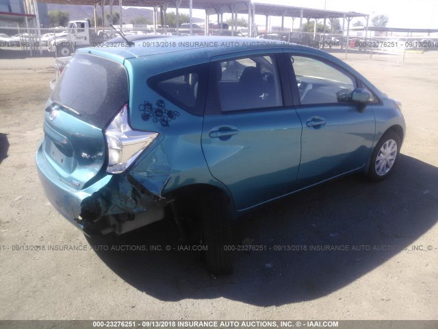 3N1CE2CP0FL439071 - 2015 NISSAN VERSA NOTE S/S PLUS/SV/SL/SR BLUE photo 4