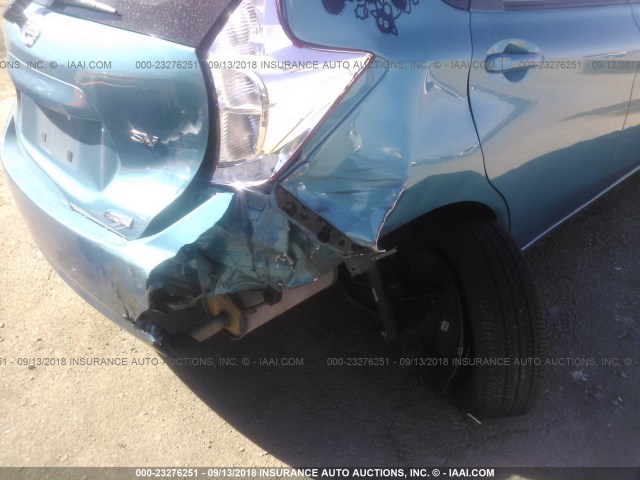 3N1CE2CP0FL439071 - 2015 NISSAN VERSA NOTE S/S PLUS/SV/SL/SR BLUE photo 6