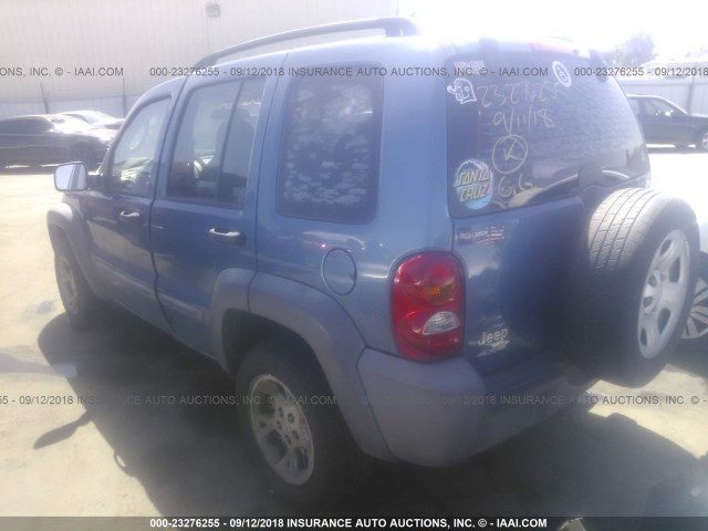 1J4GL48K24W164060 - 2004 JEEP LIBERTY SPORT BLUE photo 3