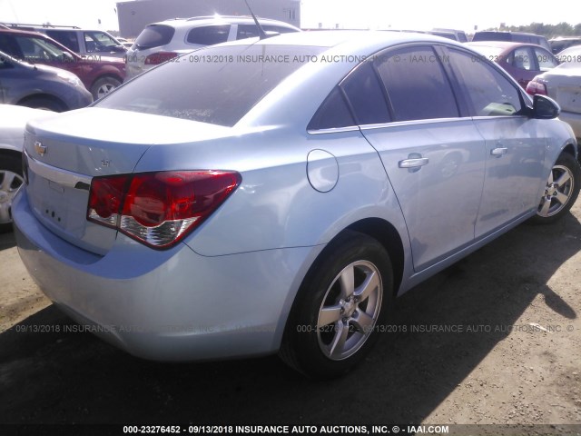 1G1PF5S94B7162688 - 2011 CHEVROLET CRUZE LT BLUE photo 4