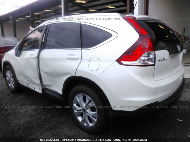 5J6RM4H76EL036909 - 2014 HONDA CR-V EXL WHITE photo 3