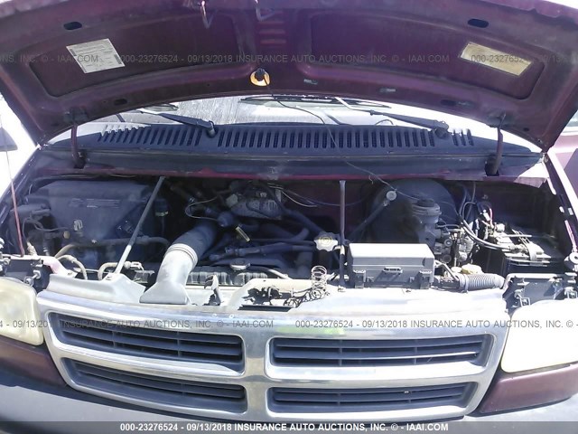 2B6HB21Y3VK566810 - 1997 DODGE RAM VAN B2500 BURGUNDY photo 10