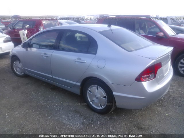 JHMFA36217S017971 - 2007 HONDA CIVIC HYBRID SILVER photo 3