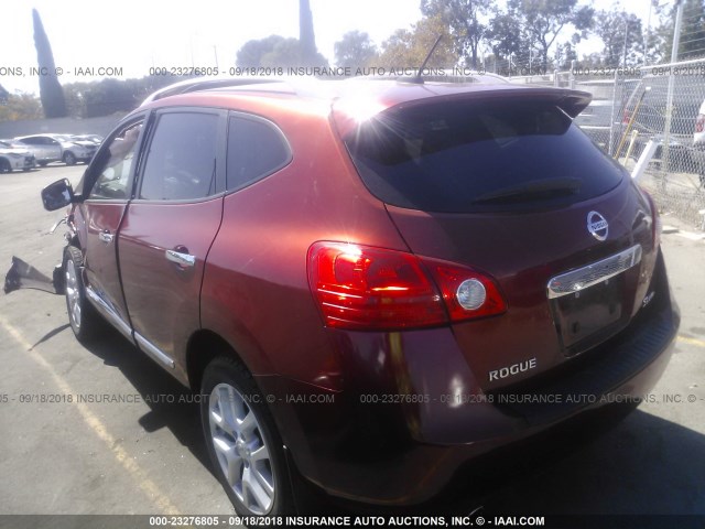 JN8AS5MVXBW307679 - 2011 NISSAN ROGUE S/SV/KROM BURGUNDY photo 3