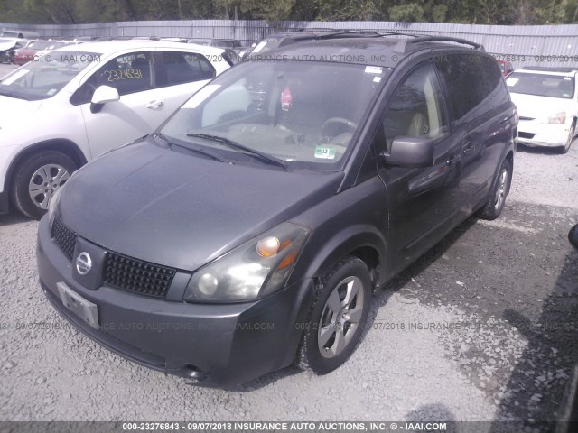 5N1BV28U04N323174 - 2004 NISSAN QUEST S/SE/SL GRAY photo 2