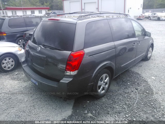 5N1BV28U04N323174 - 2004 NISSAN QUEST S/SE/SL GRAY photo 4