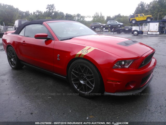 1ZVBP8KS0C5202410 - 2012 FORD MUSTANG SHELBY GT500 RED photo 1