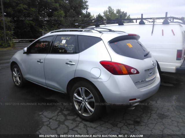 JN8AZ1MWXAW121524 - 2010 NISSAN MURANO S/SL/LE SILVER photo 3