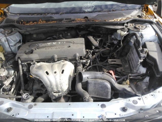 4T1BE46K39U918269 - 2009 TOYOTA CAMRY SE/LE/XLE YELLOW photo 10