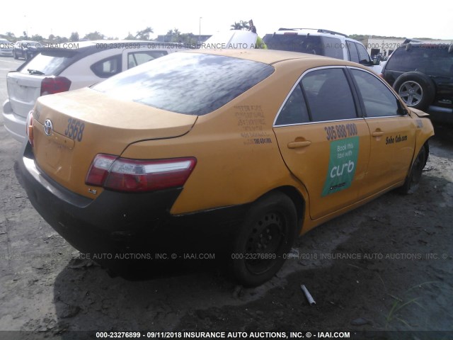 4T1BE46K39U918269 - 2009 TOYOTA CAMRY SE/LE/XLE YELLOW photo 4