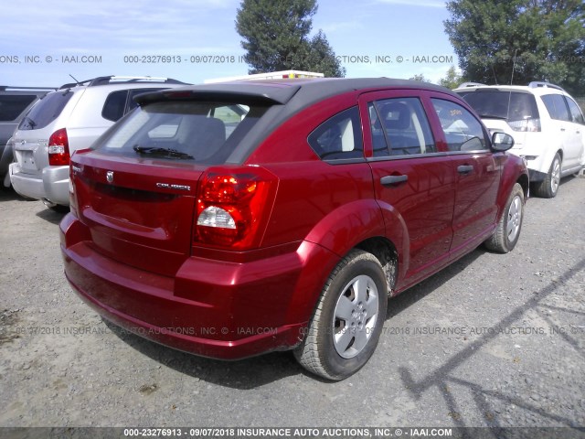 1B3HB28A19D211169 - 2009 DODGE CALIBER SE RED photo 4