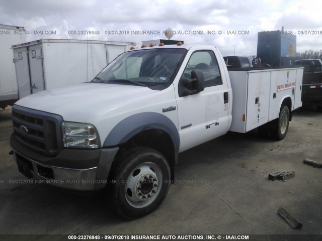 1FDXF46P76ED06760 - 2006 FORD F450 SUPER DUTY WHITE photo 2