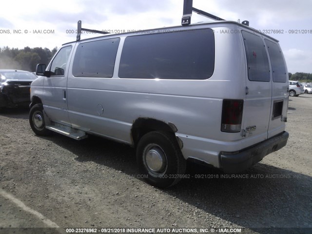 1FBNE31L76DA60798 - 2006 FORD ECONOLINE E350 SUPER DUTY WAGON WHITE photo 3