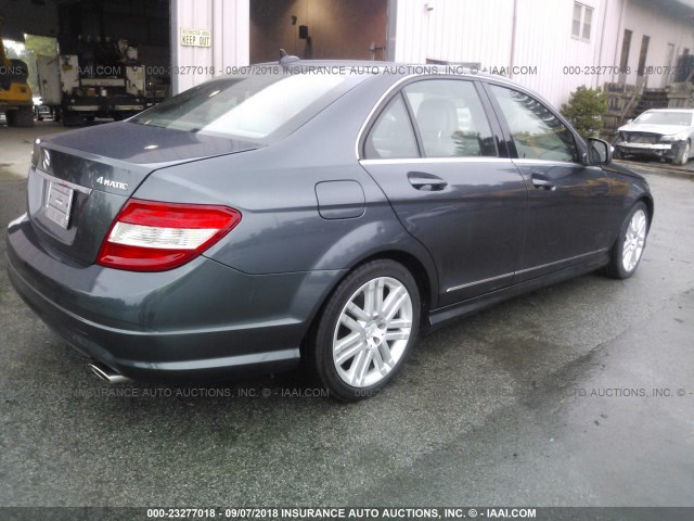 WDDGF81X58F124321 - 2008 MERCEDES-BENZ C 300 4MATIC GRAY photo 4