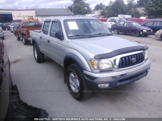 5TEHN72N64Z313274 - 2004 TOYOTA TACOMA DOUBLE CAB SILVER photo 1