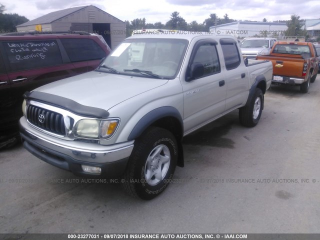 5TEHN72N64Z313274 - 2004 TOYOTA TACOMA DOUBLE CAB SILVER photo 2