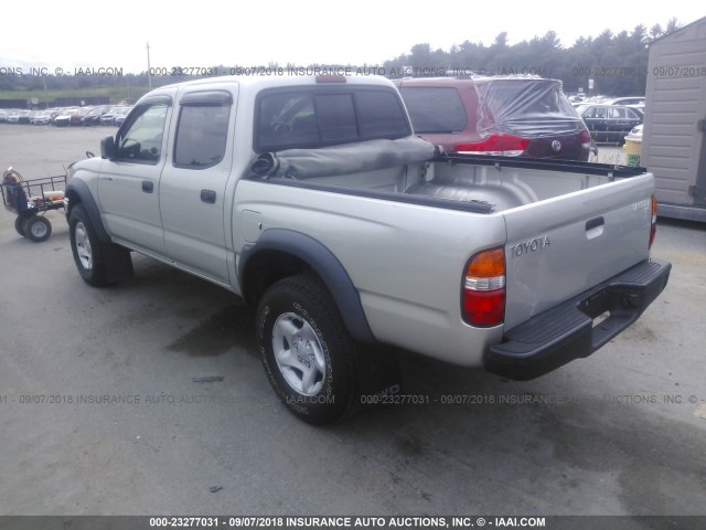 5TEHN72N64Z313274 - 2004 TOYOTA TACOMA DOUBLE CAB 银色 照片 3