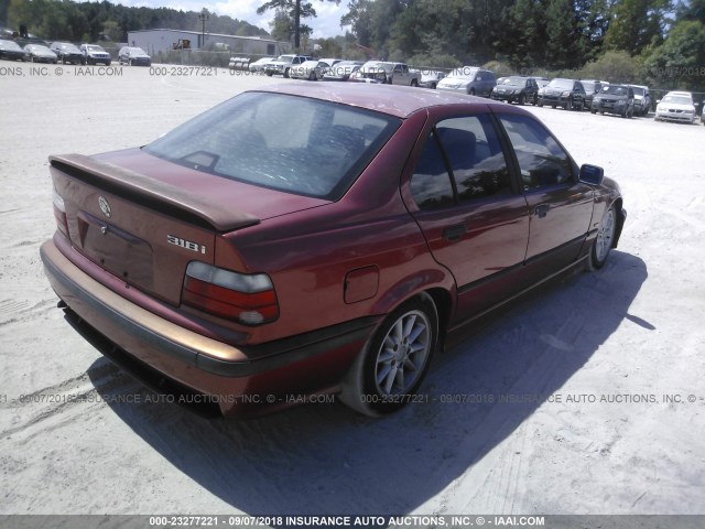 WBACC9320WEE59739 - 1998 BMW 318 I ORANGE photo 4