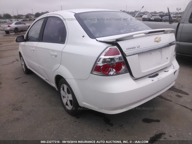 KL1TD56E39B614616 - 2009 CHEVROLET AVEO LS/LT WHITE photo 3