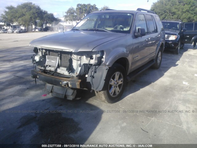 1FMEU73E68UA81953 - 2008 FORD EXPLORER XLT GRAY photo 2