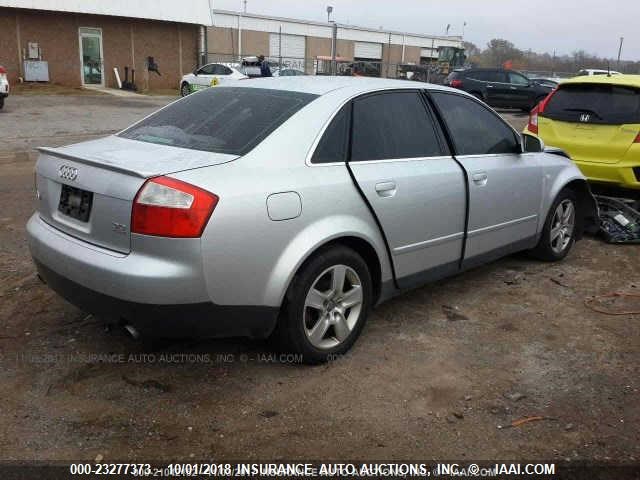 WAULT68E72A157378 - 2002 AUDI A4 3.0 QUATTRO SILVER photo 4