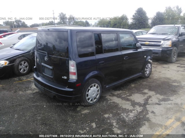 JTLKT324764110695 - 2006 TOYOTA SCION XB Azul oscuro foto 4
