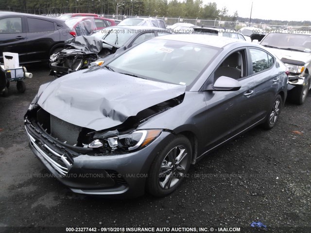 5NPD84LF6JH338881 - 2018 HYUNDAI ELANTRA SEL/VALUE/LIMITED GRAY photo 2