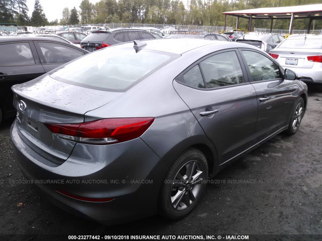 5NPD84LF6JH338881 - 2018 HYUNDAI ELANTRA SEL/VALUE/LIMITED GRAY photo 4