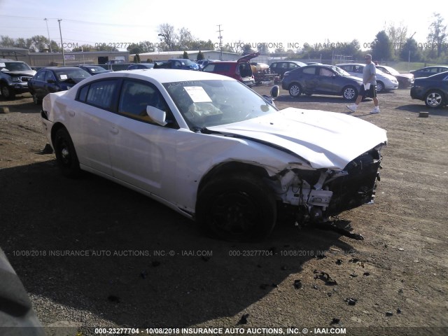 2C3CDXKT5EH320004 - 2014 DODGE CHARGER POLICE WHITE photo 1