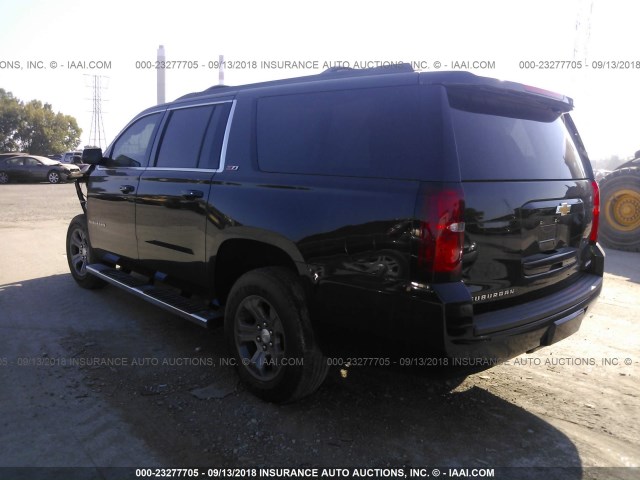 1GNSKJKC1FR560847 - 2015 CHEVROLET SUBURBAN K1500 LT BLACK photo 3