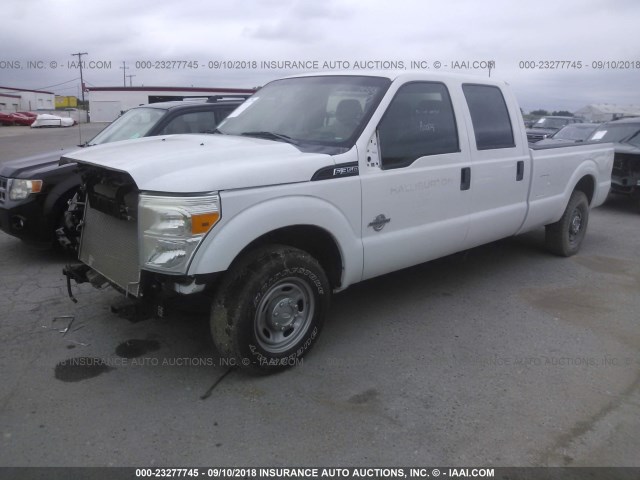 1FT7W3AT8CEA17935 - 2012 FORD F350 SUPER DUTY WHITE photo 2