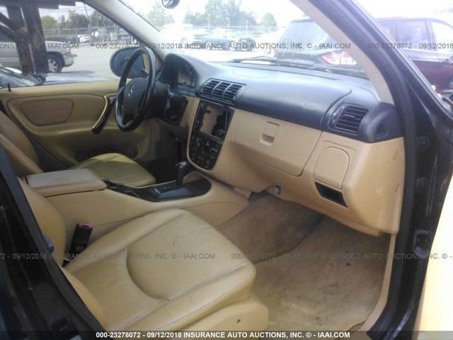 4JGAB72EXXA087972 - 1999 MERCEDES-BENZ ML 430 黑色 照片 5