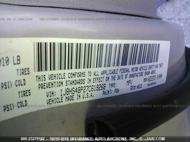 1J8HS48P27C619268 - 2007 JEEP GRAND CHEROKEE LAREDO/COLUMBIA/FREEDOM 金色 照片 9