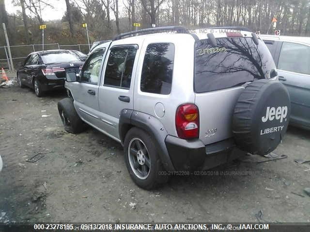 1J4GL48K73W694507 - 2003 JEEP LIBERTY SPORT/FREEDOM ვერცხლისფერი ფოტო 3