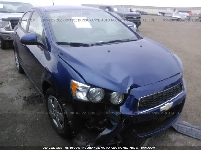 1G1JA5SH8D4257190 - 2013 CHEVROLET SONIC LS BLUE photo 1